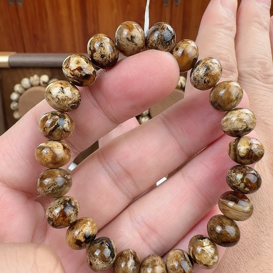 ****照琥珀未镶嵌手链干白花 10m