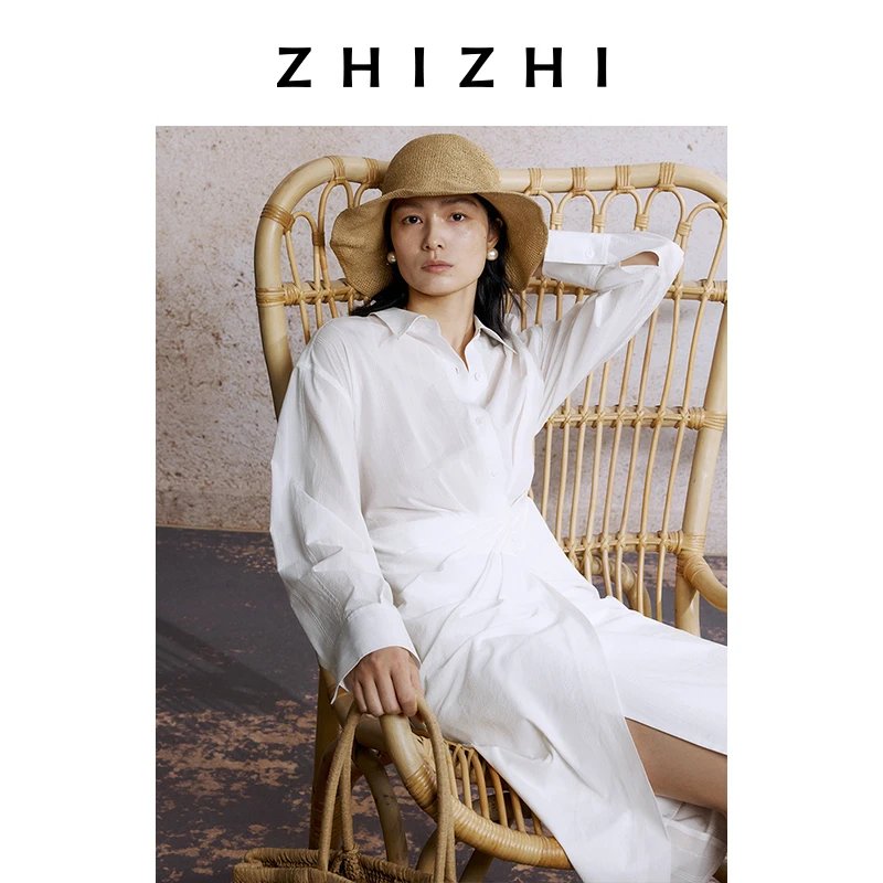 致知（橱窗） 锦带花 衬衫连衣裙女2025时尚气质优雅ZZ2EMWL1059