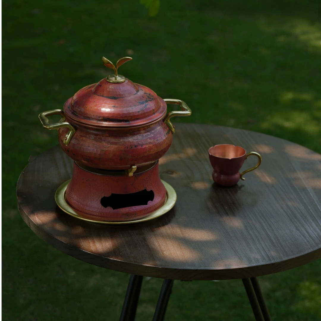 [铜小白]云南正品手工制作金郁满堂铜锅锅具家用高颜值茶器