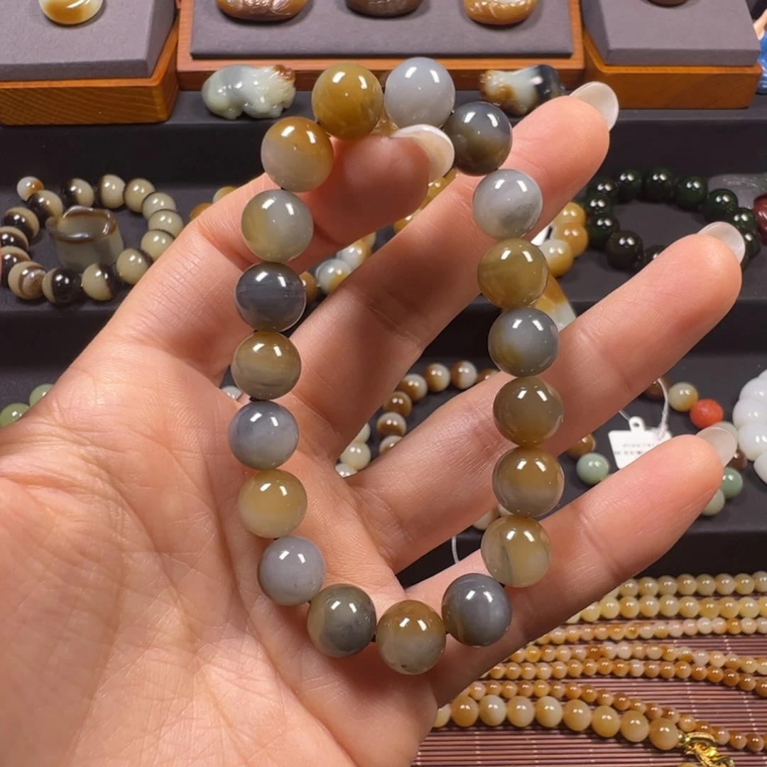 和田玉未镶嵌手链卡10