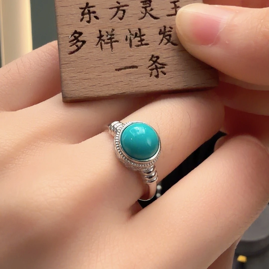 绿松石银S925镶嵌颈饰