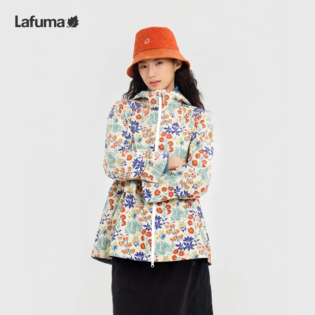 LAFUMA户外25秋冬CORDURA耐磨连帽防泼水印花夹克女外套LFJA5CS95