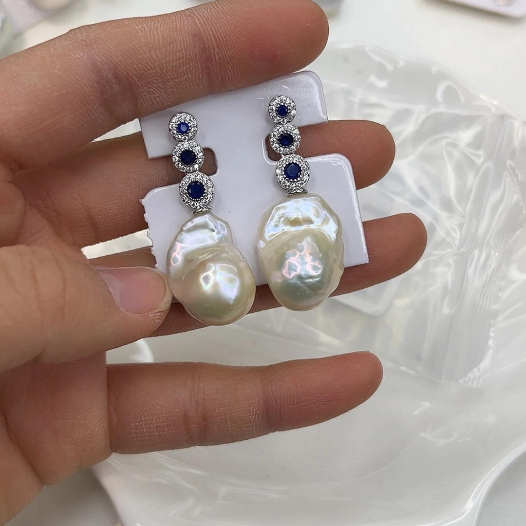 耳饰淡水珍珠合金