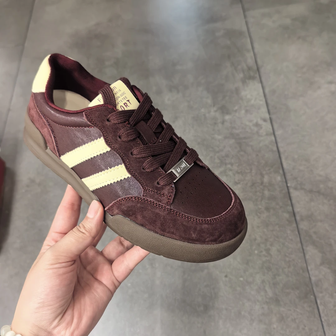 诗涵家 真皮软底德训板鞋50675