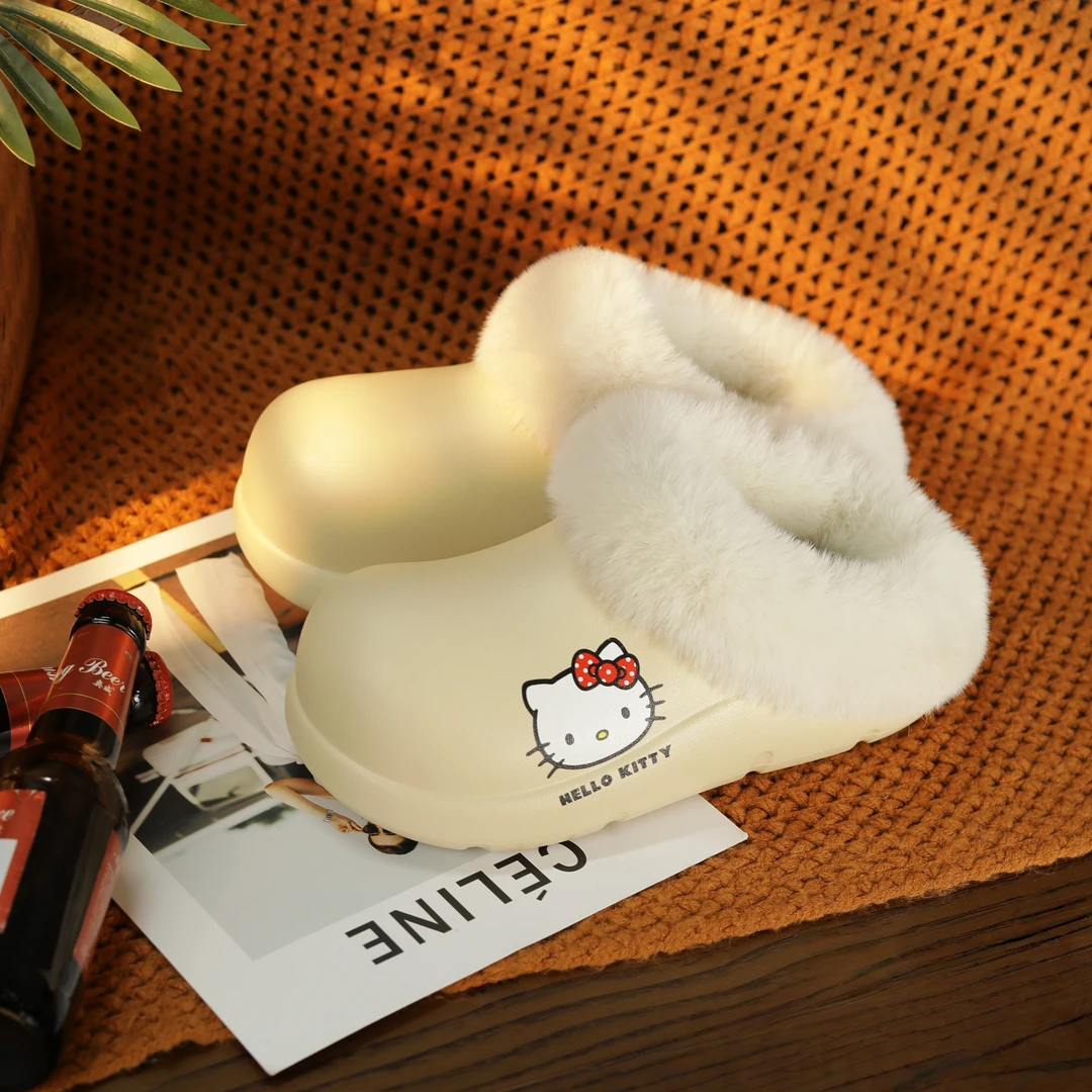 新款毛绒棉鞋女冬季新款毛茸茸加厚保暖锁温防滑厚底踩屎感棉拖女