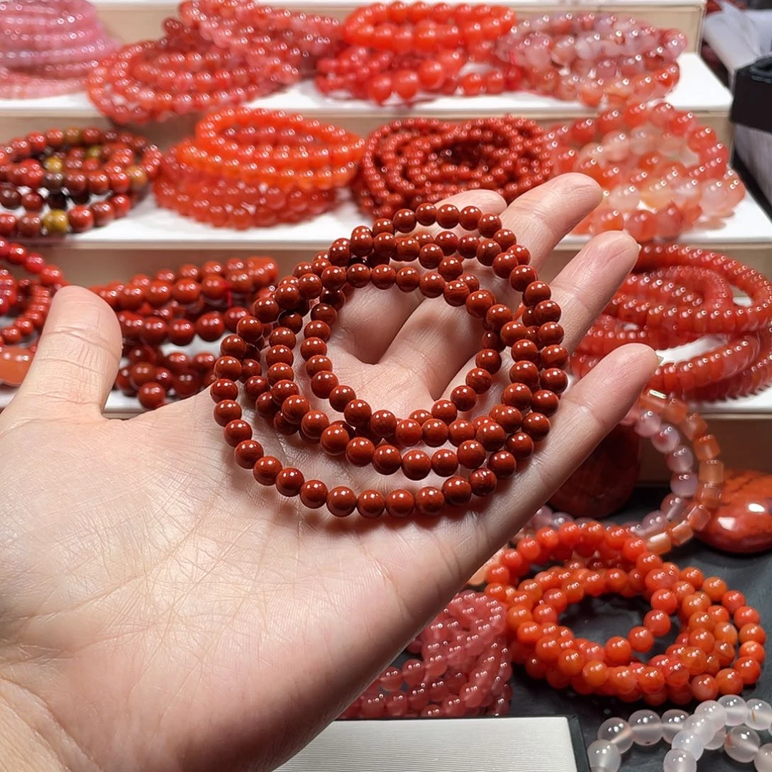 南红玛瑙未镶嵌手链