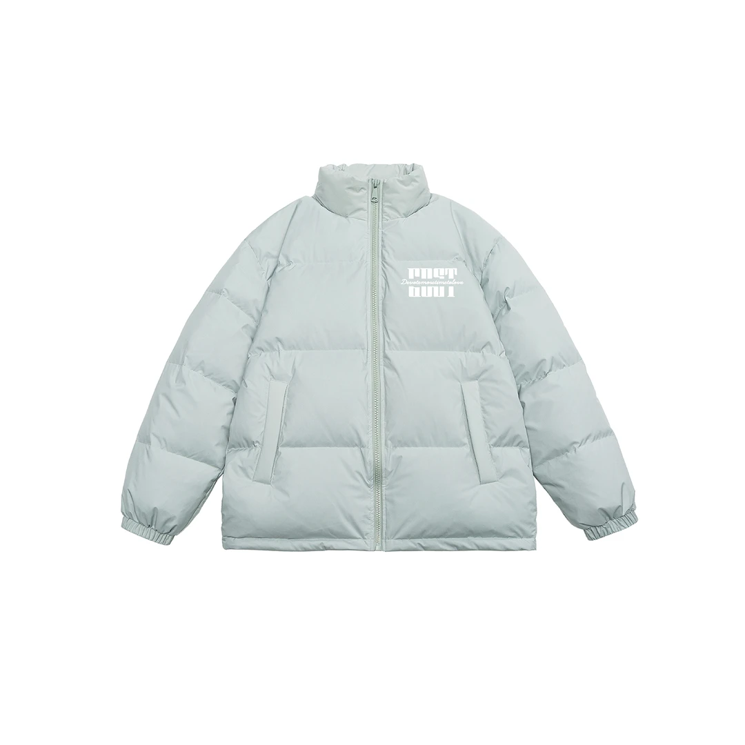 GOST潮牌情侣款植绒印花短款90白鸭绒羽绒服加厚保暖外套