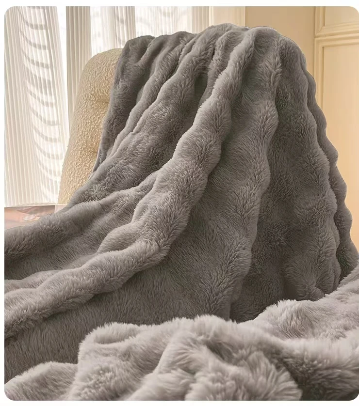 居家卧室纯色舒适毛毛垫被/床笠/毛毯多规格 SW207