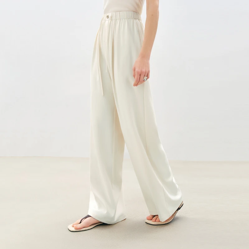 自巧小个子女装穿搭高腰时尚空调裤休闲裤阔腿裤长裤子 25ZQ92048