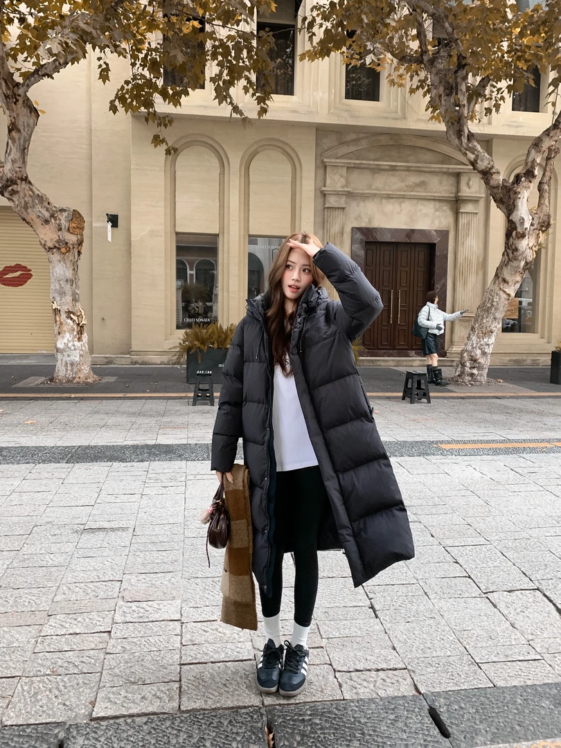 【寒冬首选】新款爆品男女情侣款加厚双倍充绒长款羽绒服.JN