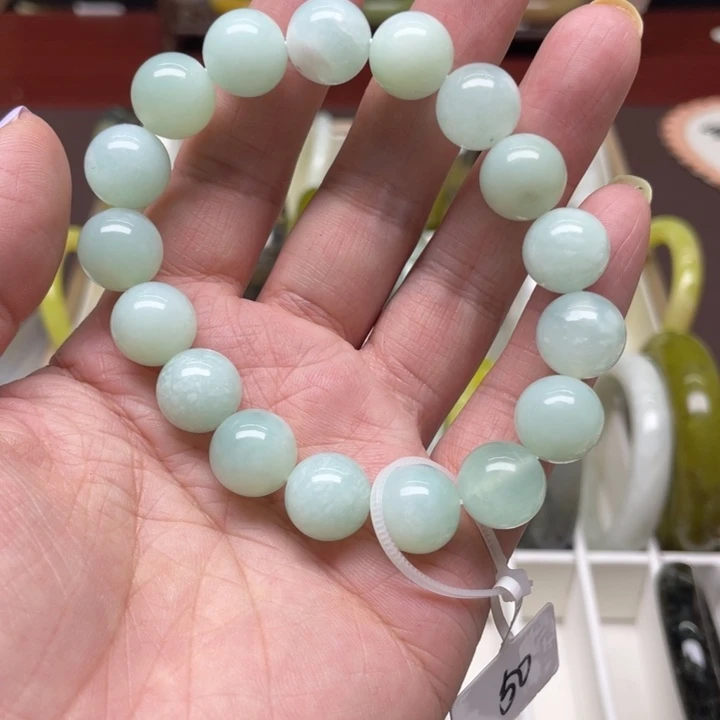 未镶嵌蛇纹石玉手链