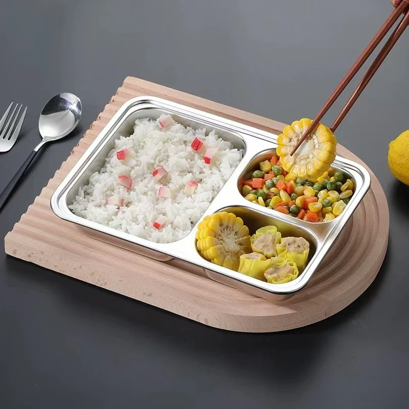 （开播福利）三格餐盘带盖子家用厨房必备轻奢现代高级感【汤家限定】