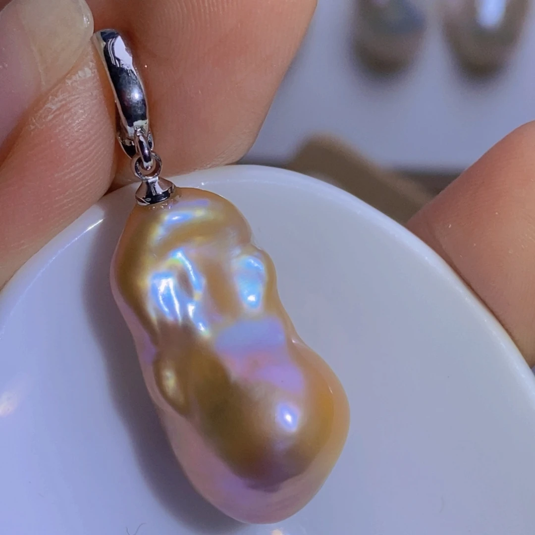 珍珠淡水珍珠银S925镶嵌