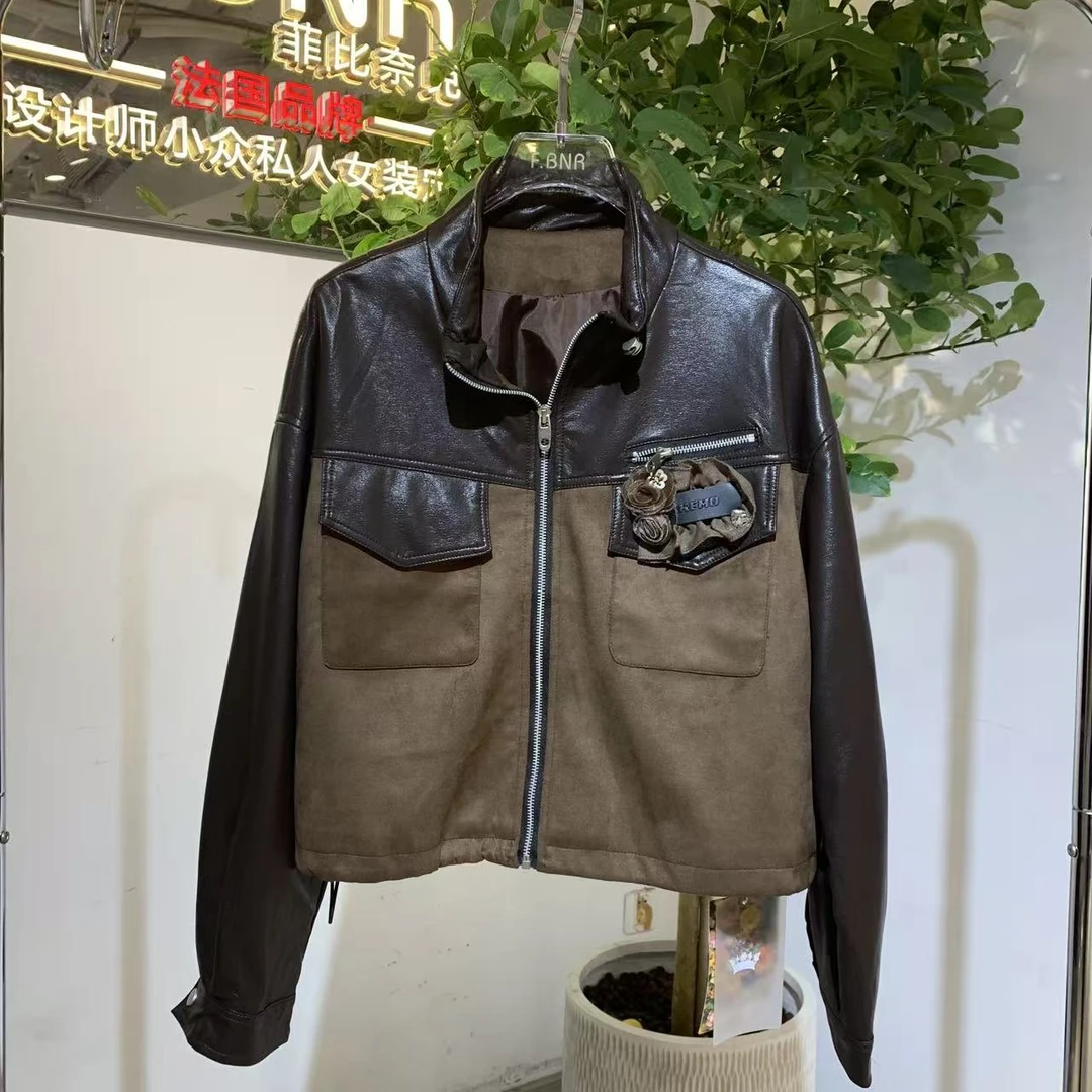 FBNR 兰姐家玫瑰花瓣工装外套 7217