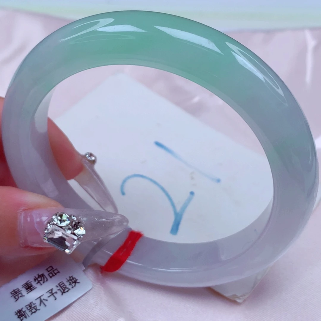 翡翠手镯未镶嵌天然缅甸翡翠A货手镯 60圈口