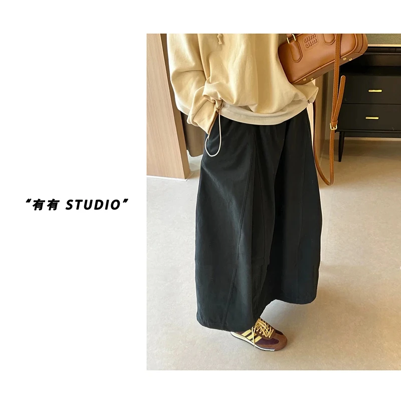 「一眼心动的茧型花苞裙」东大门韩版2025春季新款女士纯色半身裙