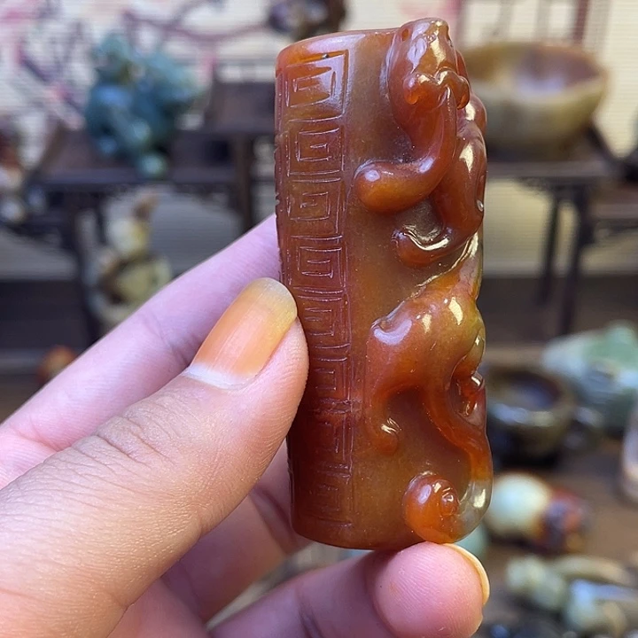 国***庆未镶嵌和田玉（糖玉）挂件