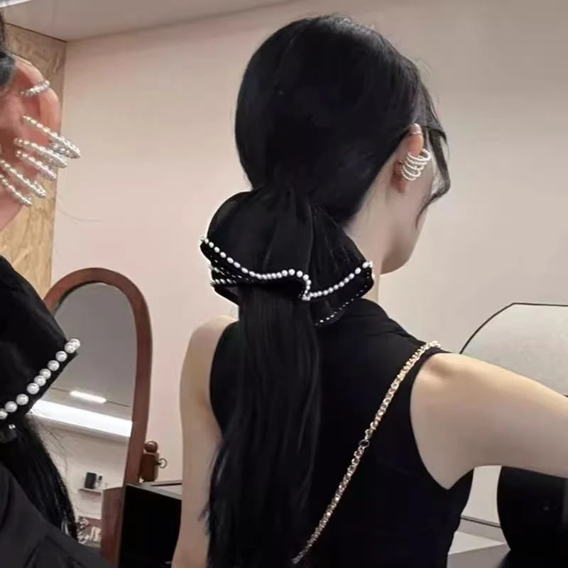 大肠发圈网纱韩系高级感大号显发量多优雅头绳发绳皮筋女扎头新款