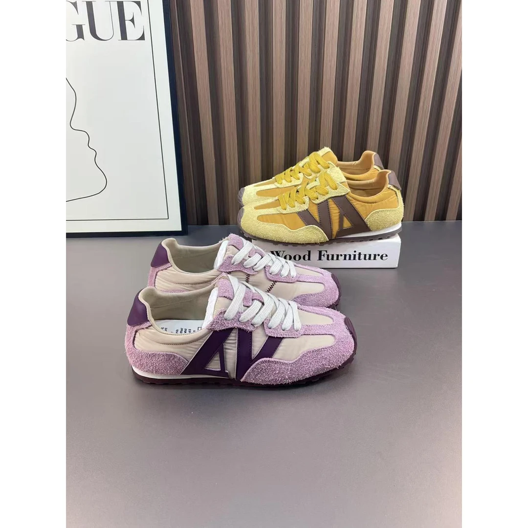 显脚小平底德训鞋女2025夏季薄款透气复古小众阿甘鞋爆款运动女鞋