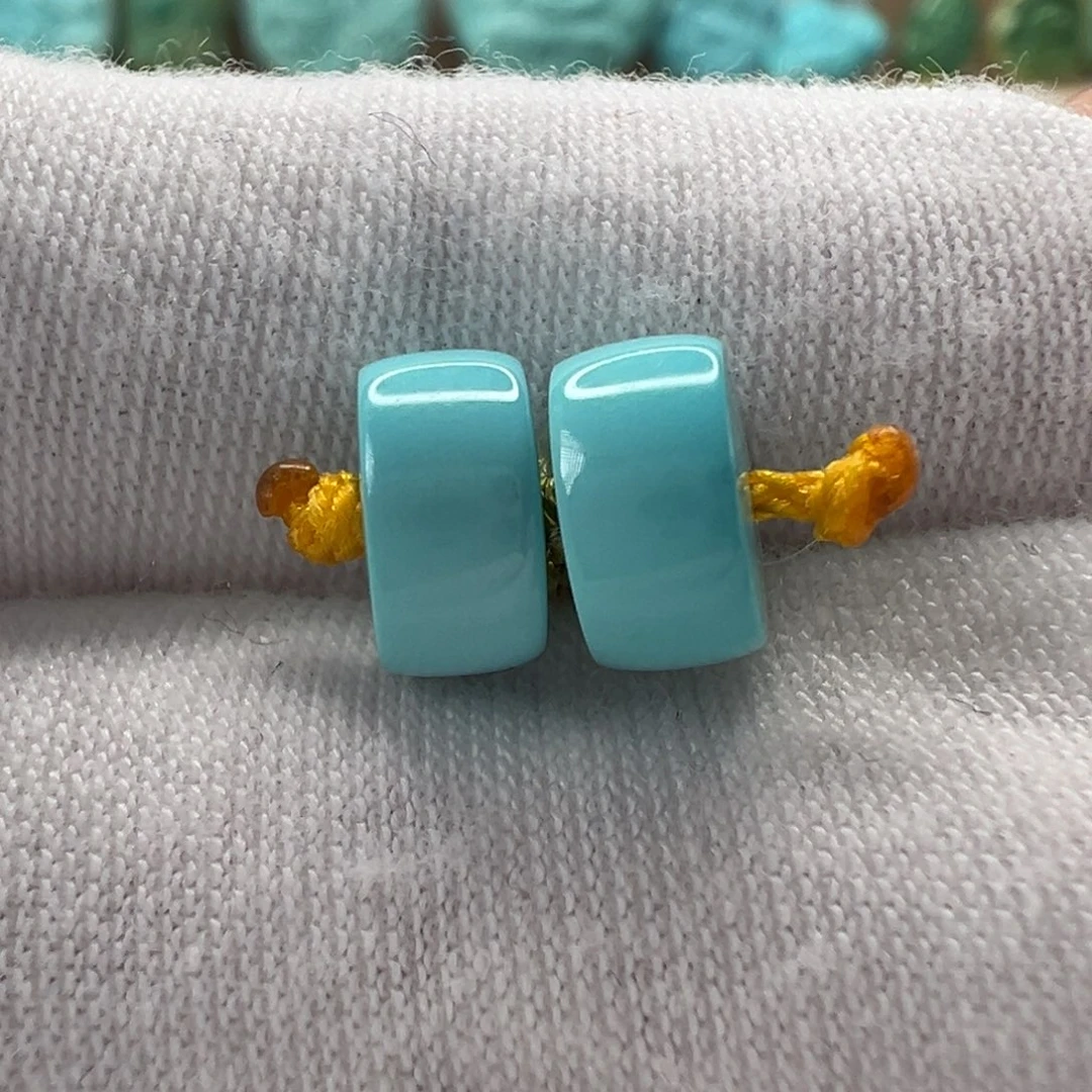 未镶嵌绿松石直切珠8x4.2mm