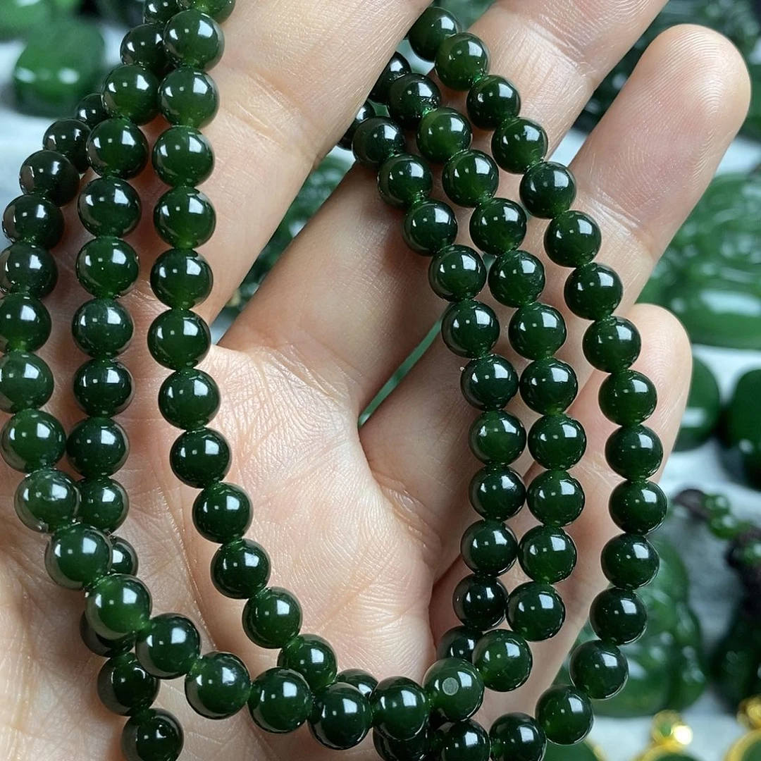 和田玉（碧玉）未镶嵌颈饰6mm