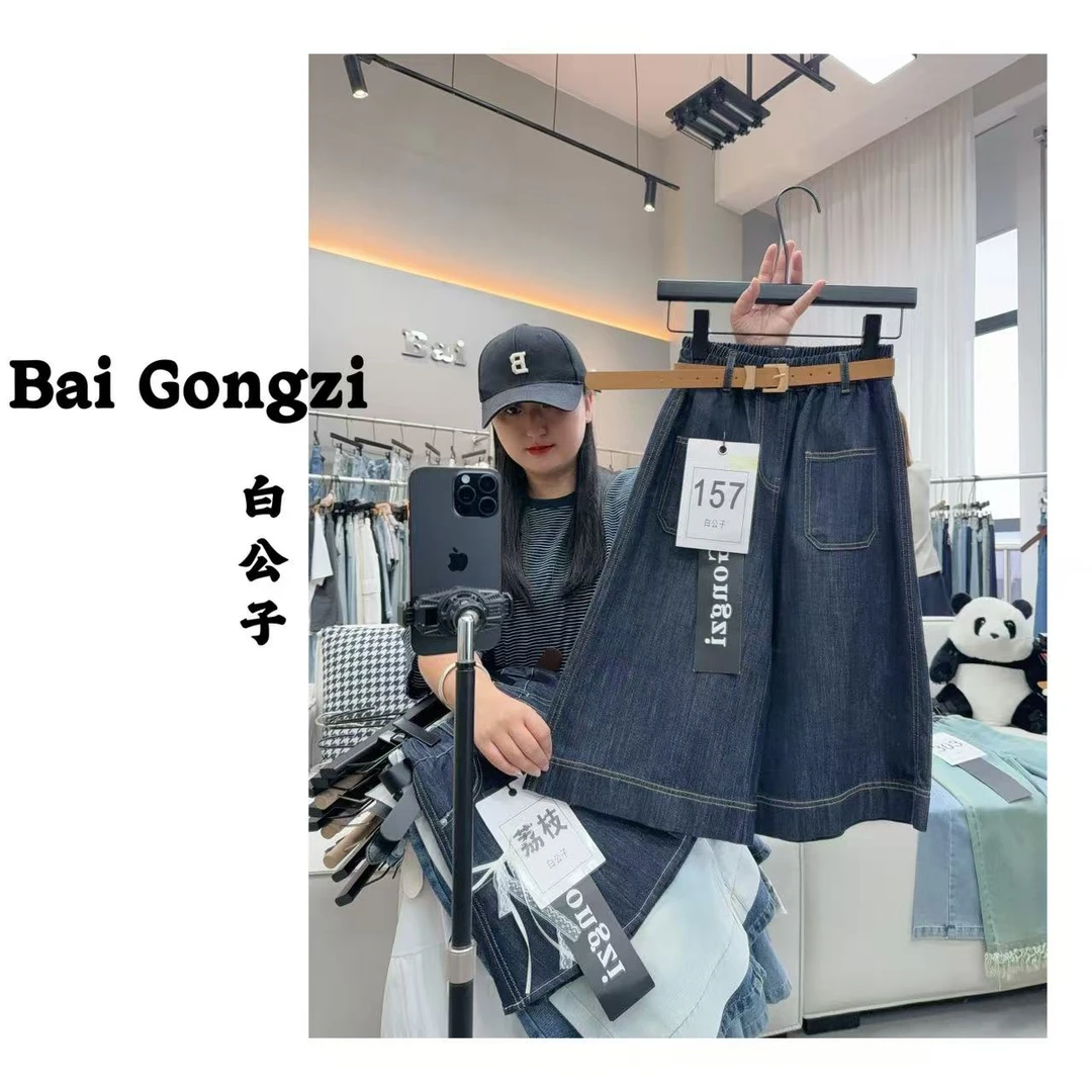 【白公子】【157】2025夏季新款…中大女童牛仔裤