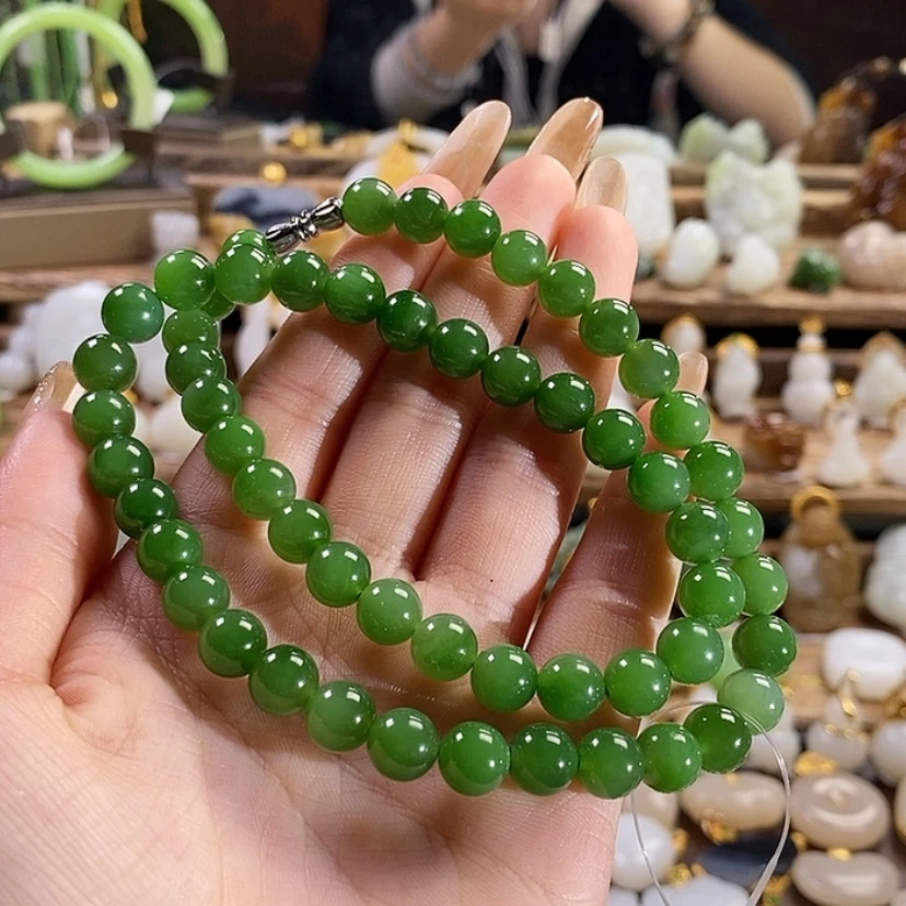 【闪购商品】和田玉项链8mm未镶嵌