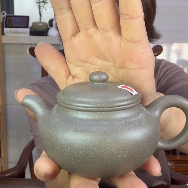 茶壶紫砂微瑕天青仿古壶180cc左右