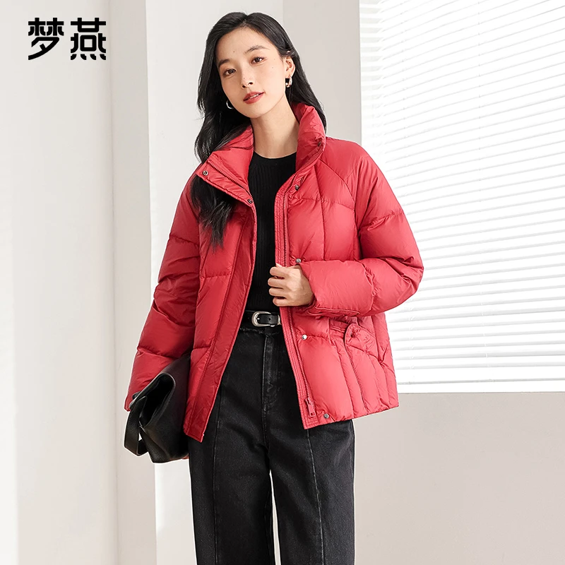 梦燕秋冬女款柔软舒适保暖时尚优雅大气休闲蓬松羽绒服CY11B4010