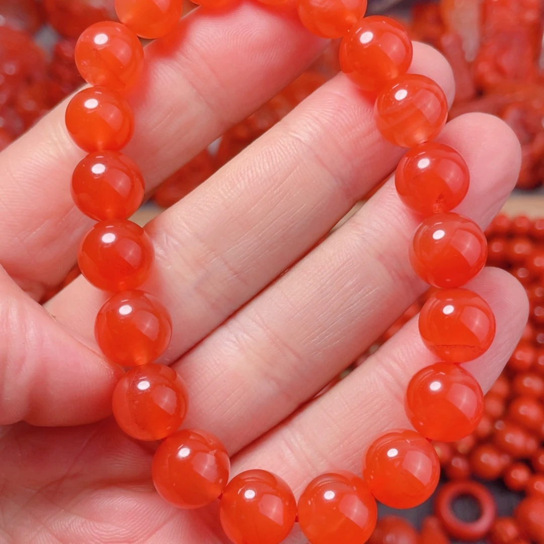 南红玛瑙手链未镶嵌