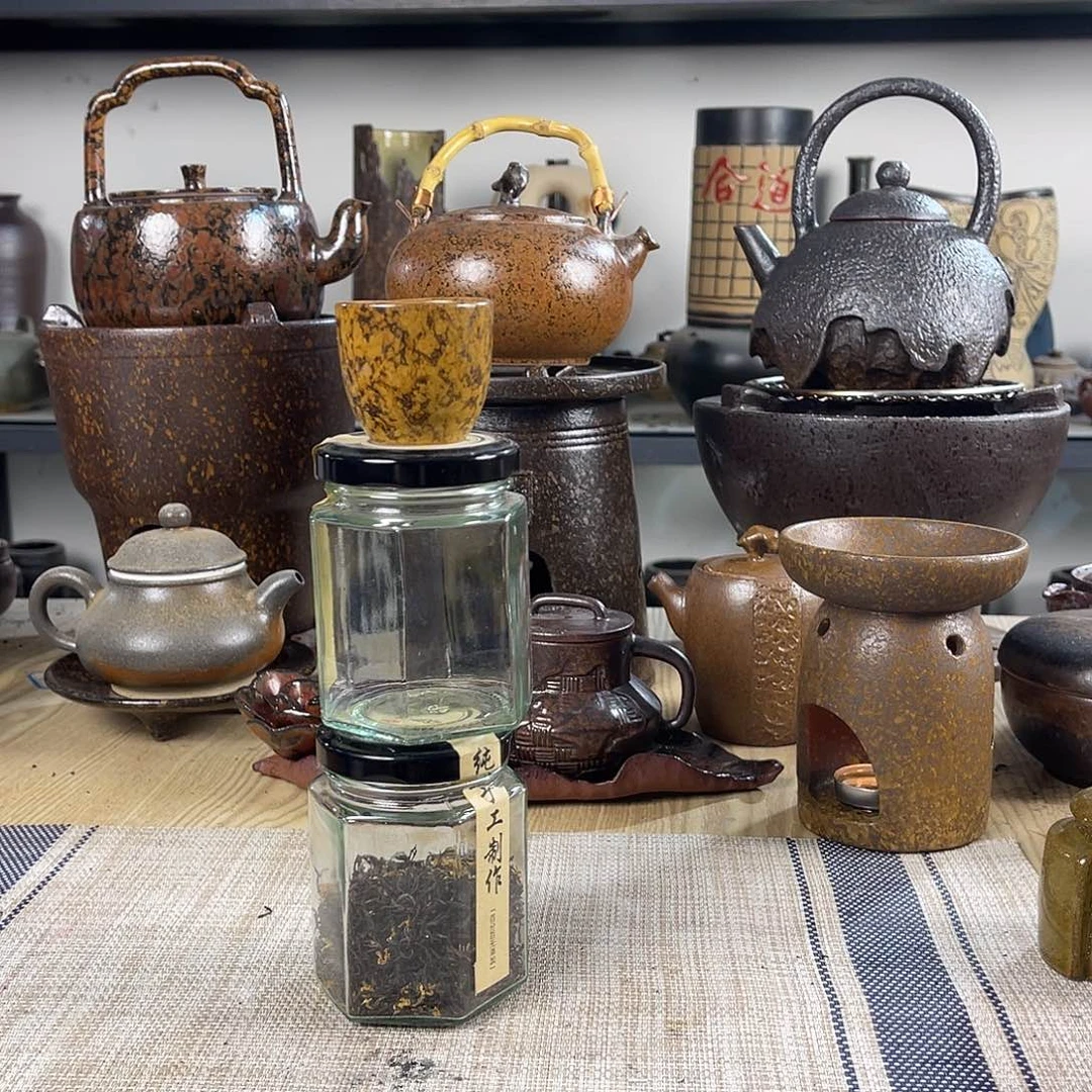 壶紫砂粗陶实用茶器