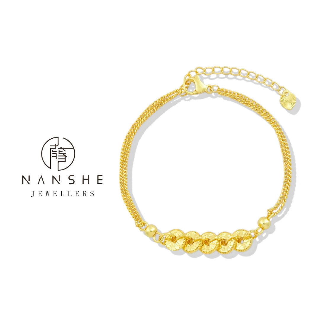 NANSHE/南奢 龙鳞五帝钱手链 L935