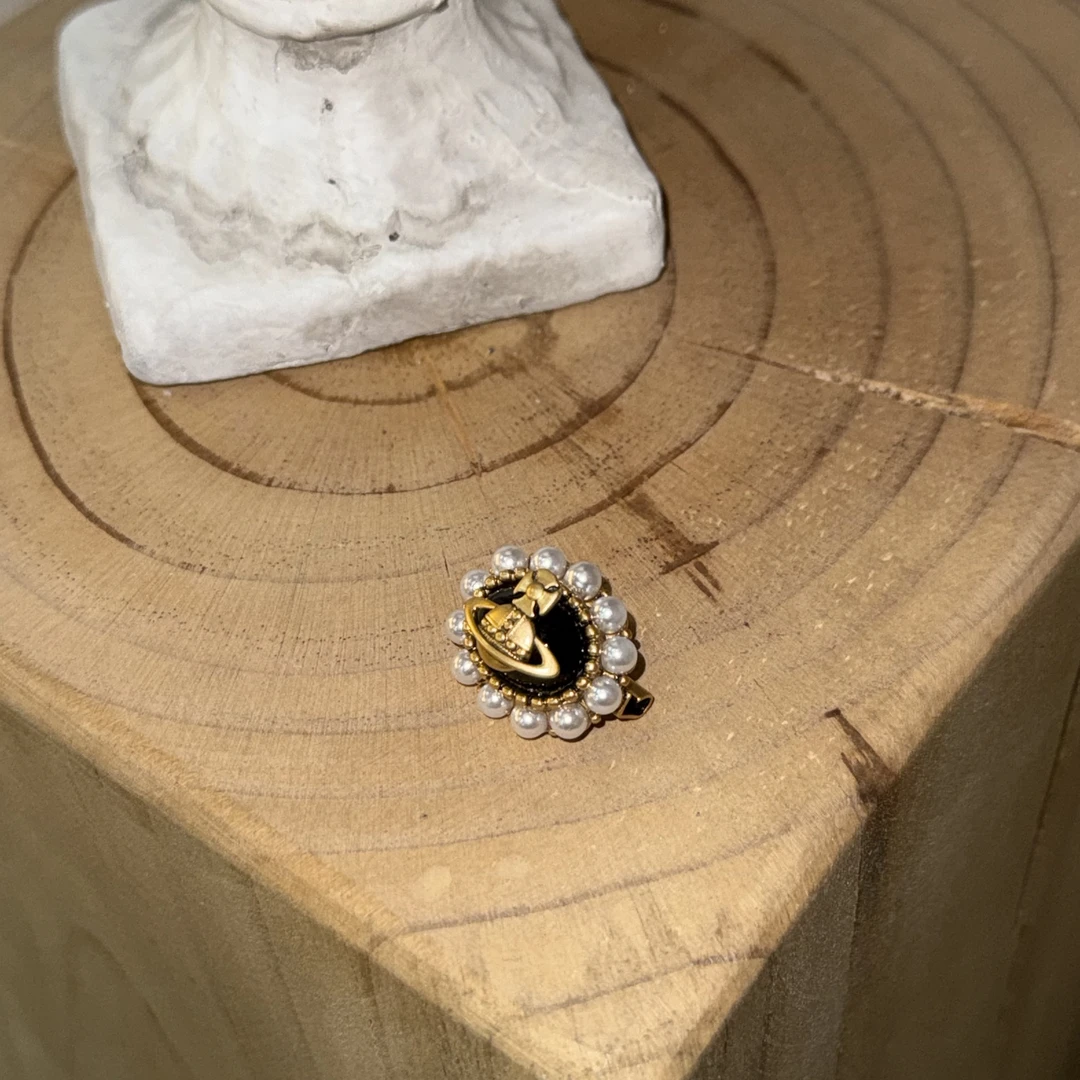 铜合金仿珍珠胸针 HRY0-铜合金星球时尚珐琅珍珠胸针HRY0-1467