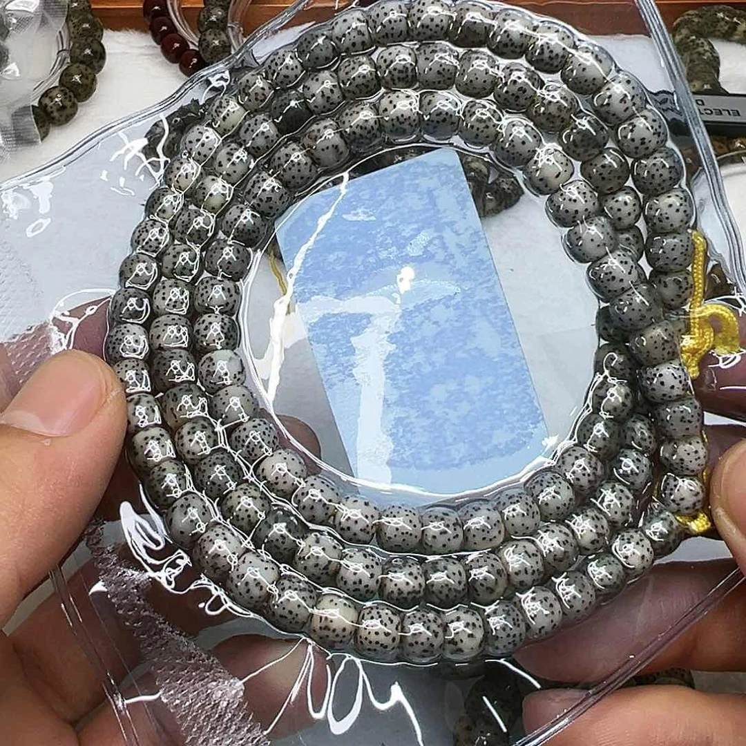 星月菩提手串10傲世糯冰半臂河豚星月菩提108-76
