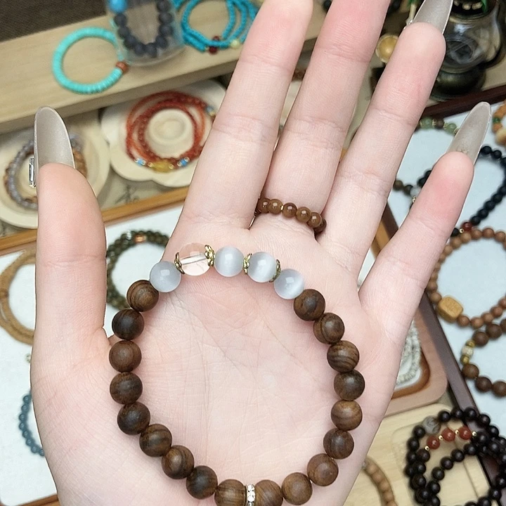 未镶嵌手串非洲紫檀（红花梨）