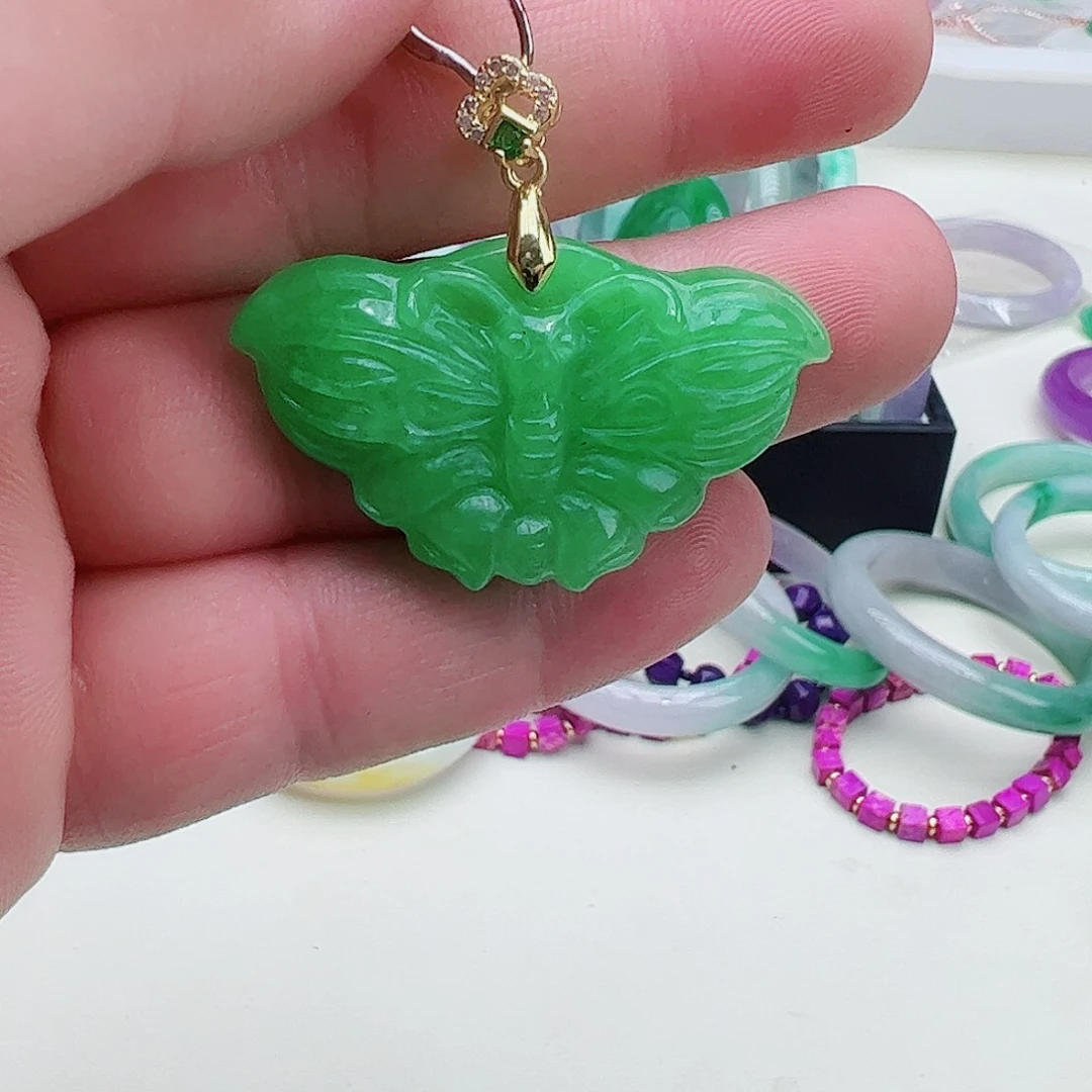 翡翠吊坠(赠链)银S925镶嵌