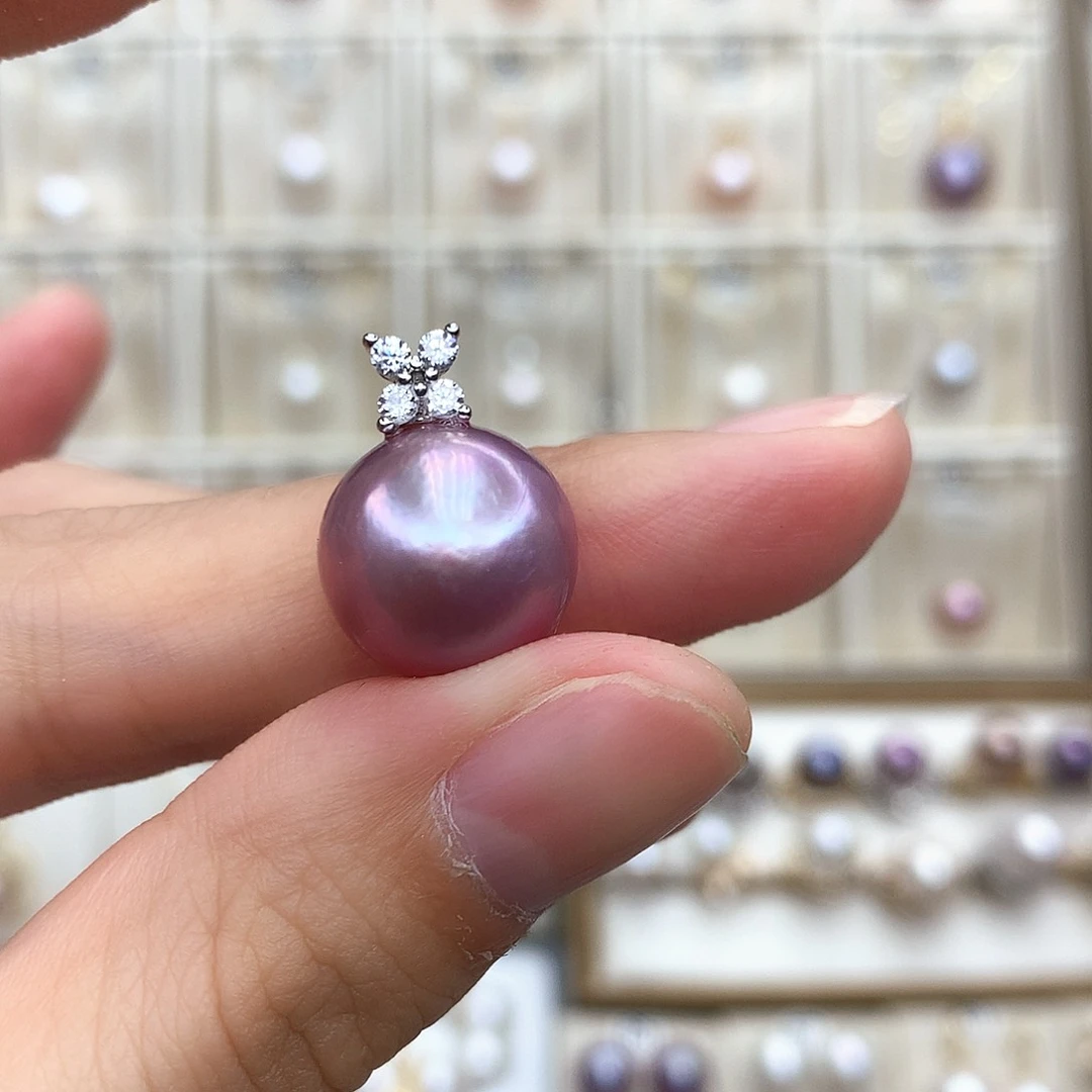 淡水珍珠颈饰银S925镶嵌