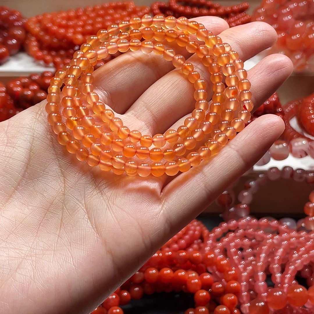 南红玛瑙未镶嵌手链