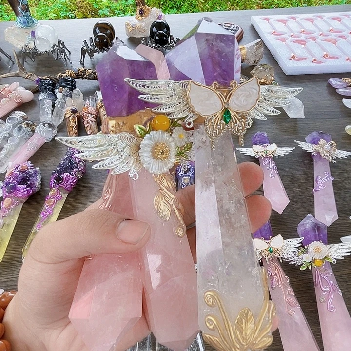 L***a未镶嵌水晶珠宝半成品水晶