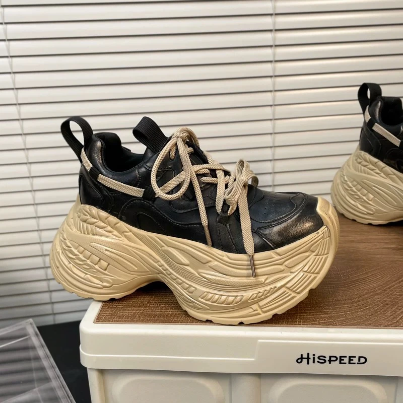 老爹鞋松糕底百搭欧若假日风机能潮鞋tenniscore