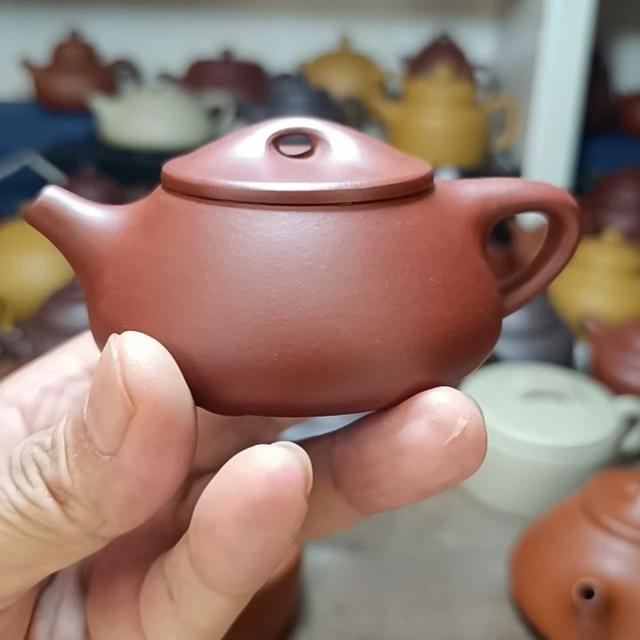 紫砂茶盘原矿红皮龙景舟石瓢130cc半手工