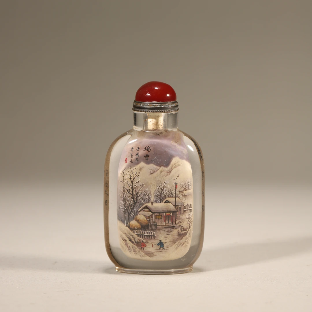 Lot44清代 水晶内画鼻烟壶