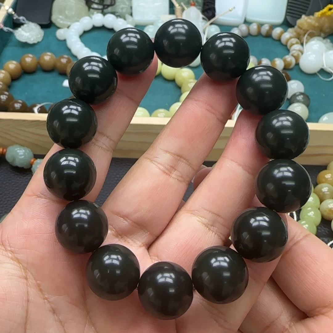 和田玉未镶嵌手链16