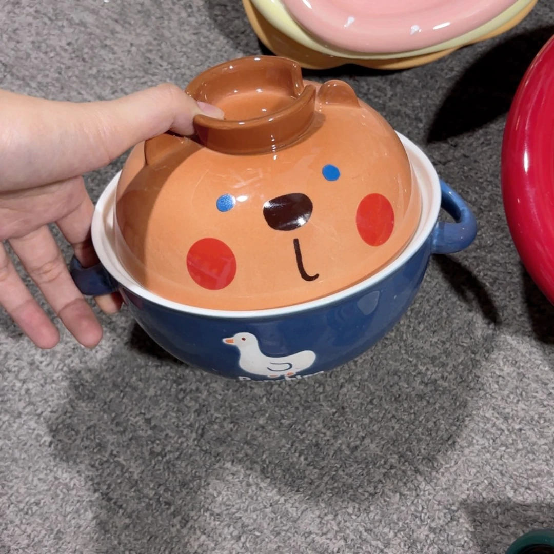 陶小庄园两用泡面碗