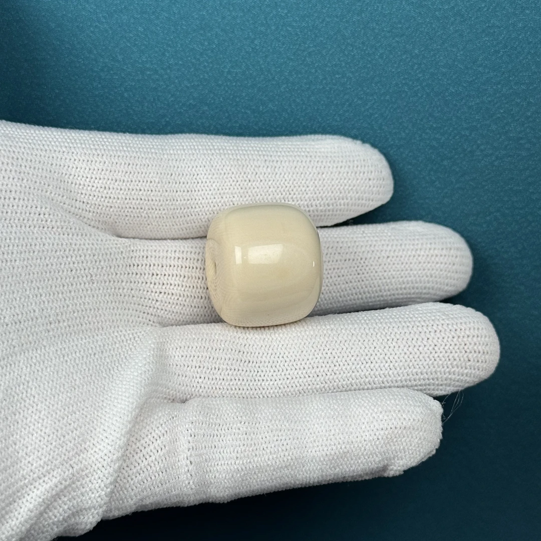 J5467天然猛犸牙桶珠24.7*20.9mm一物一图 假一罚十