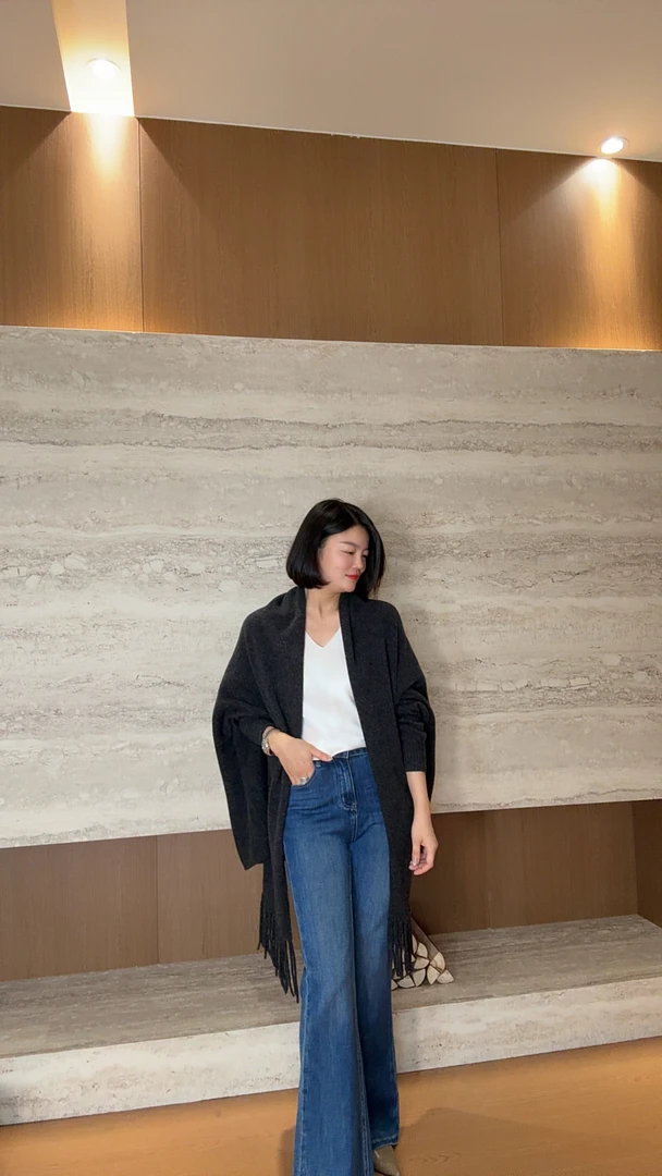 TANTAN 气质时尚百搭秋冬休闲简约保暖披肩2882