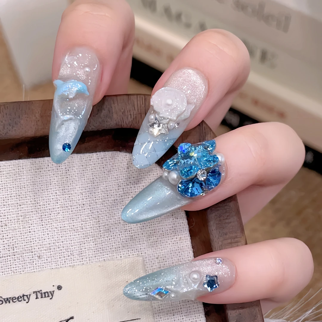 【海螺湾】Ukulele设计高级感大海星海螺手工海洋元素穿戴甲