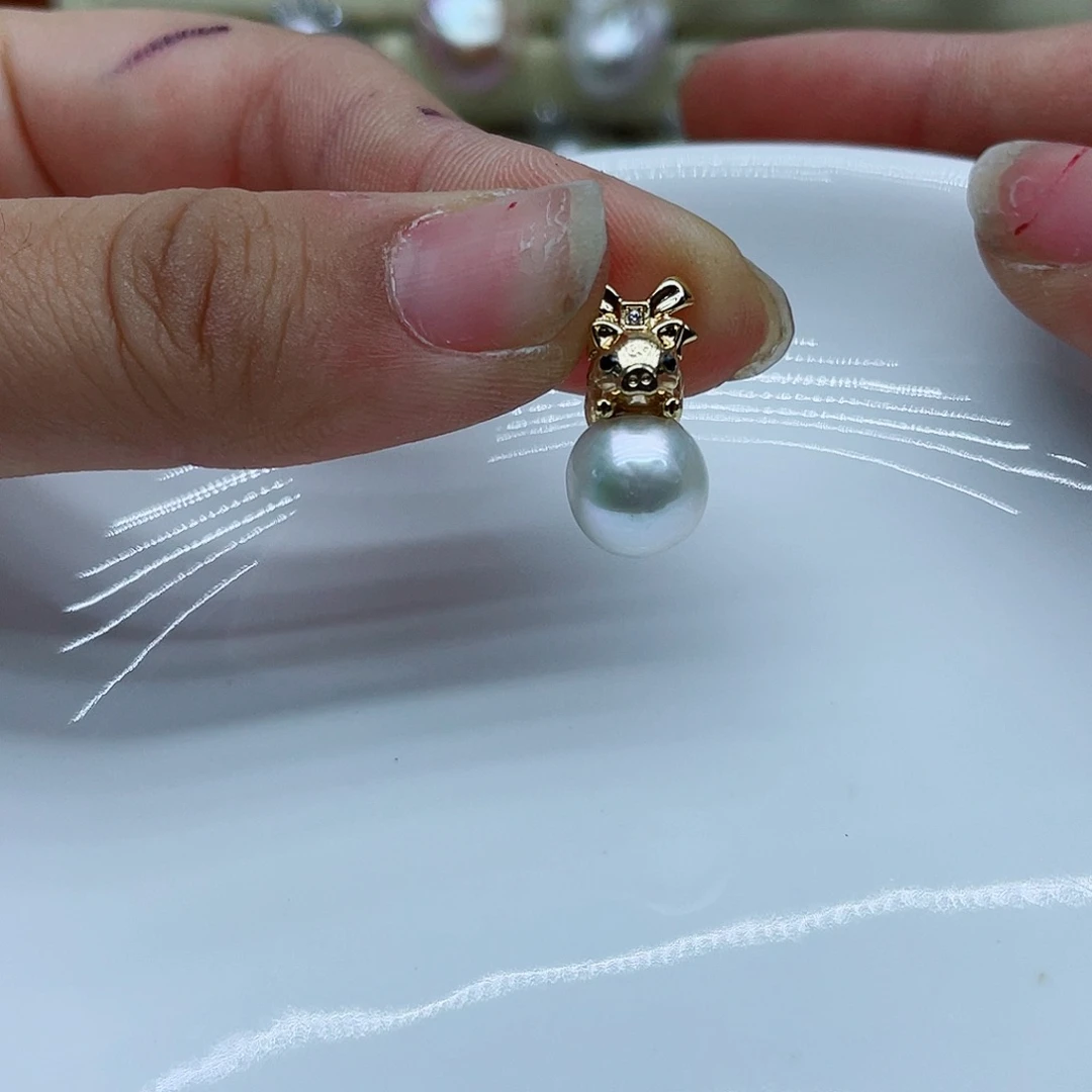 颈饰钛钢淡水珍珠