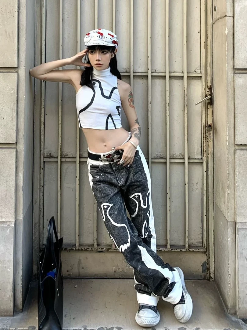 （k3-1、4-1）假两件鸽子3d牛仔裤