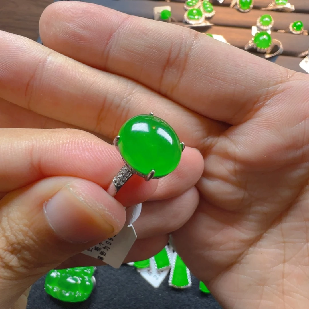 翡翠银S925镶嵌颈饰